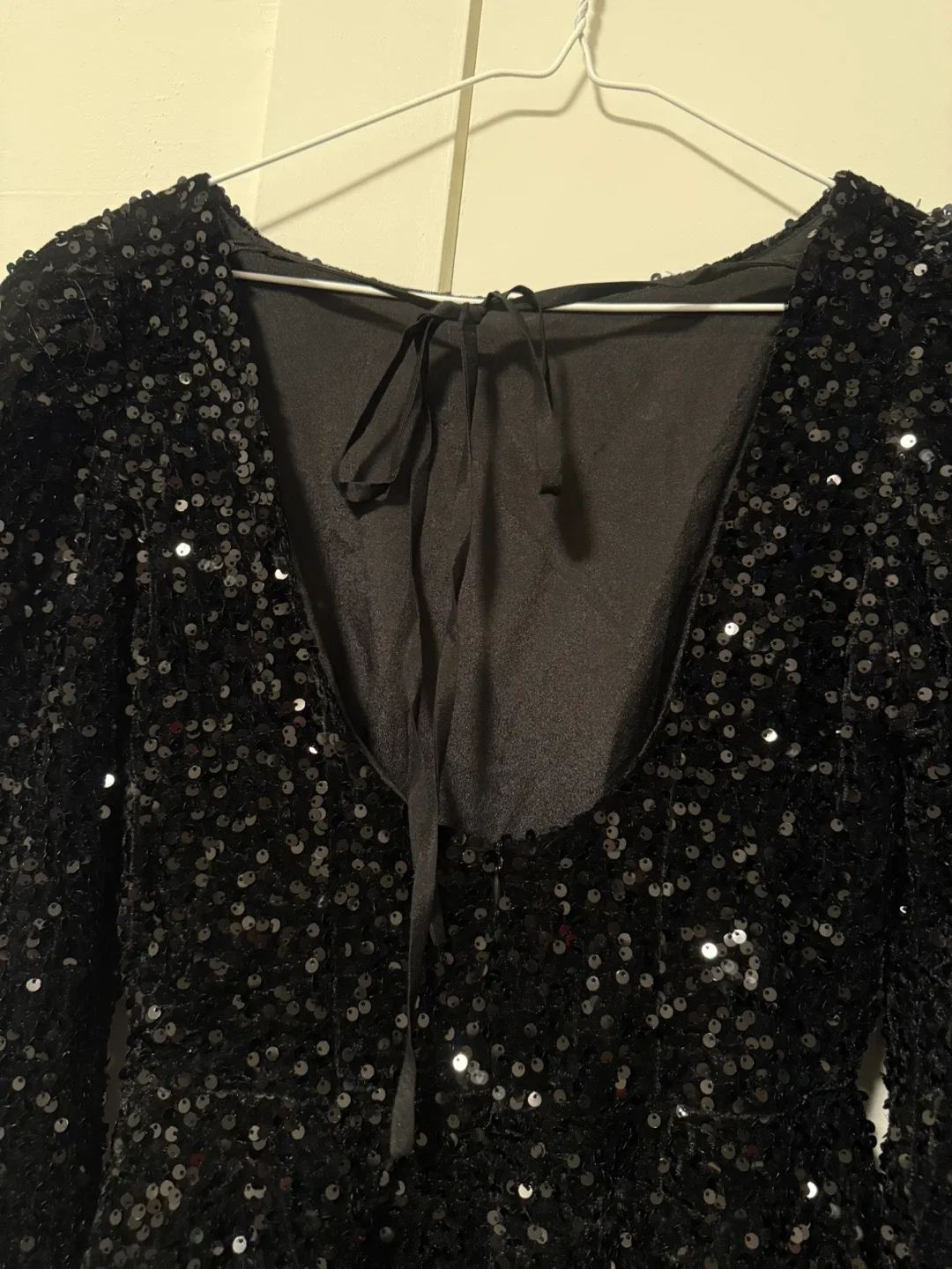 Sequin Mini Dress - Black image indicator(5)