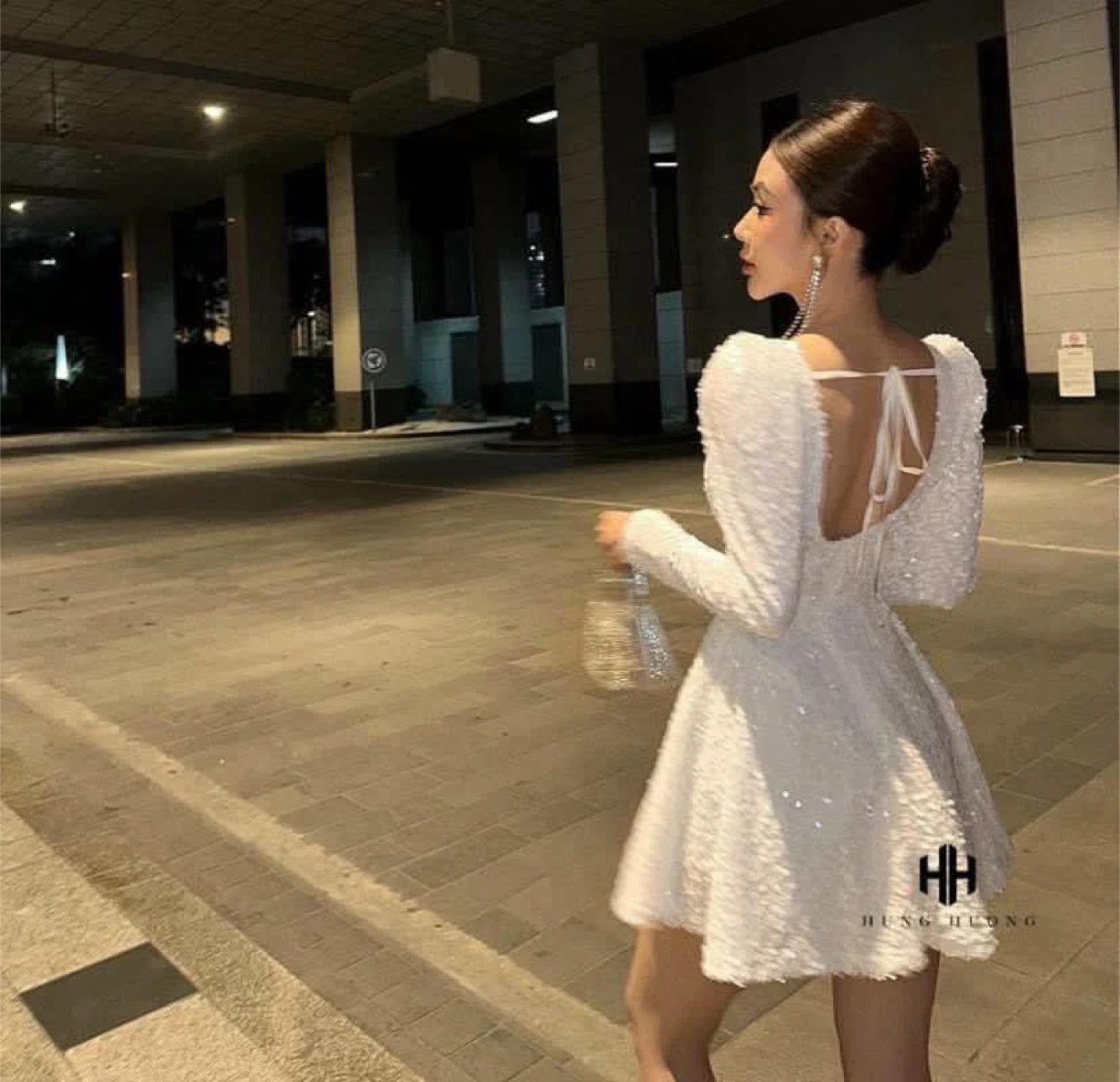 Sequin Mini Dress - Black - photo 3