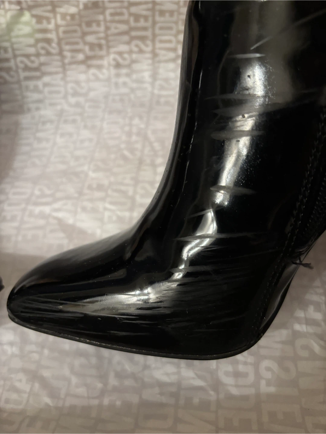 Steve Madden Black Patent Leather Boots - Size 8.5 - photo 5