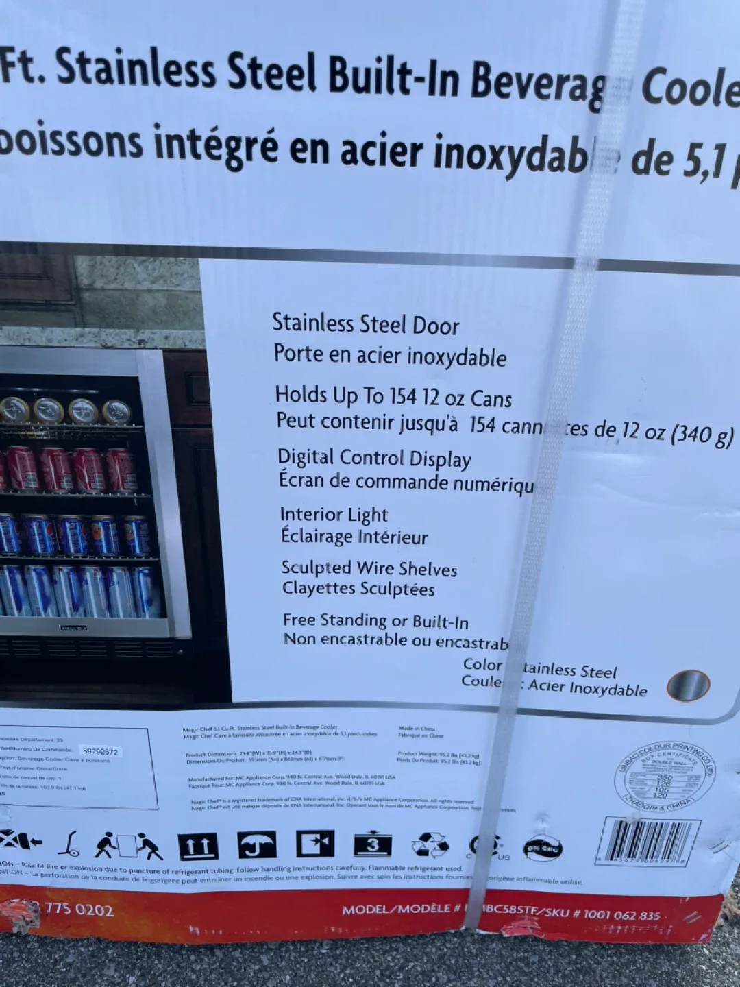 Magic Chef 5.1 Cu.Ft. Beverage Cooler - Stainless Steel image indicator(2)