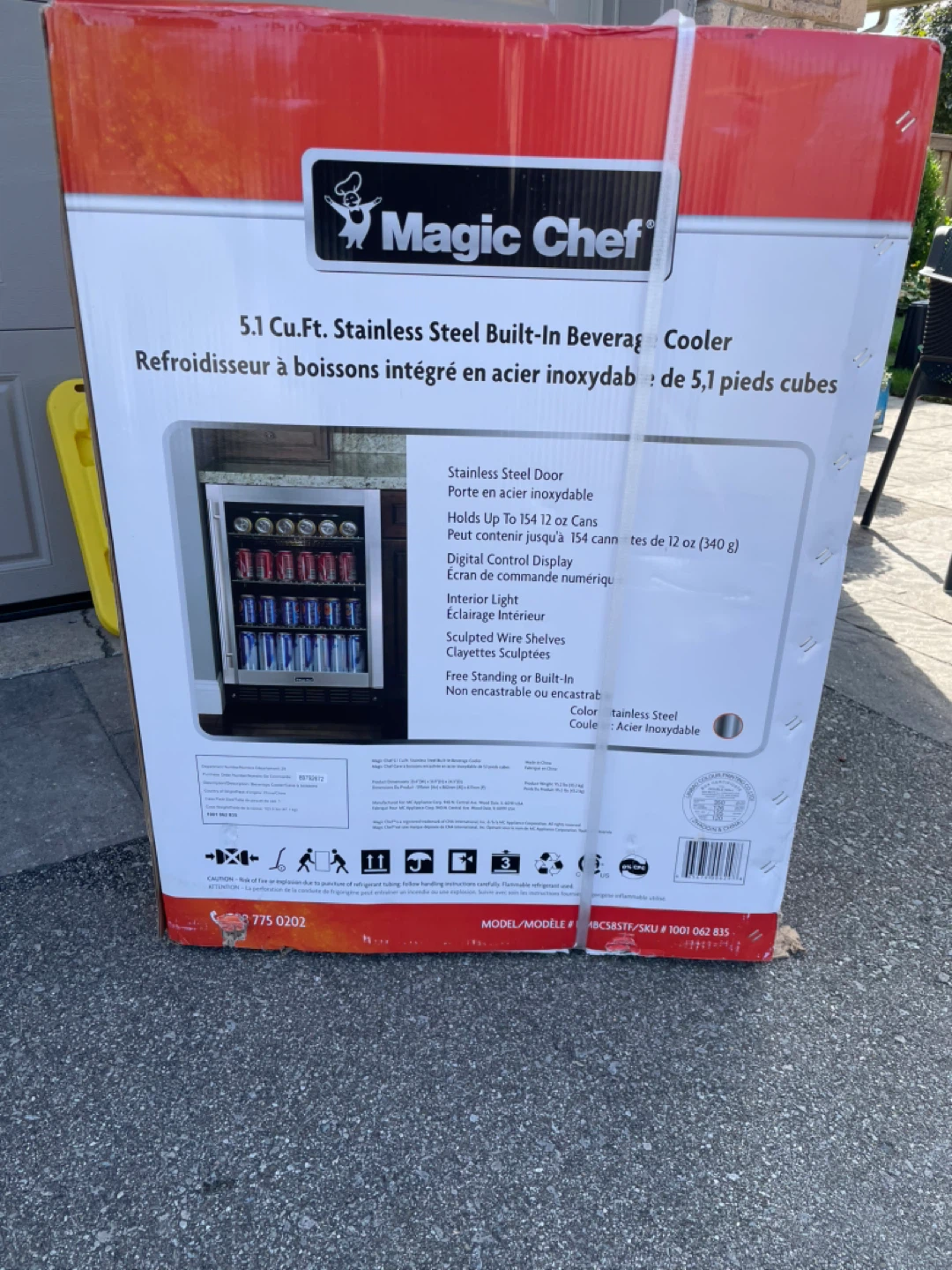 Magic Chef 5.1 Cu.Ft. Beverage Cooler - Stainless Steel