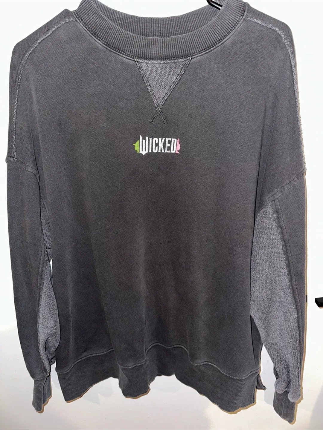 Aerie x Wicked Big Chill Crew Sweatshirt Gray thumbnail