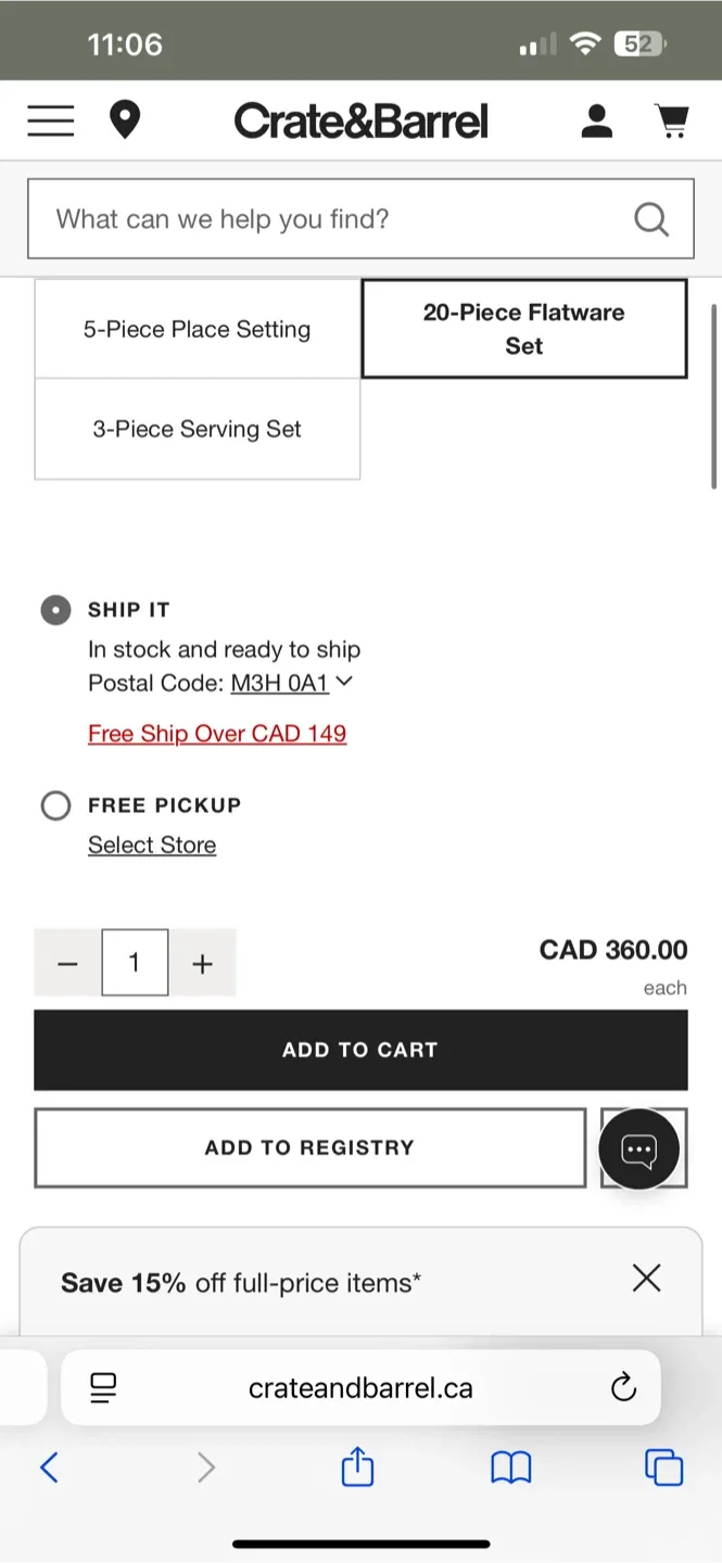Crate & Barrel Michael Lloyd Flatware Set image indicator(2)