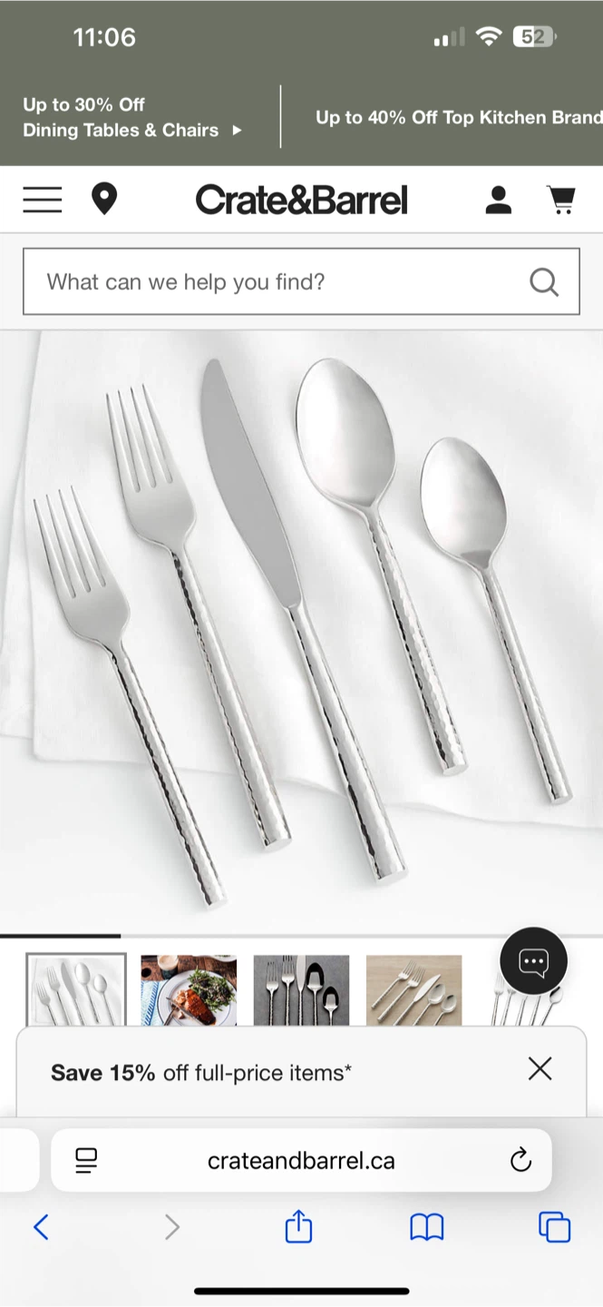 Crate & Barrel Michael Lloyd Flatware Set
