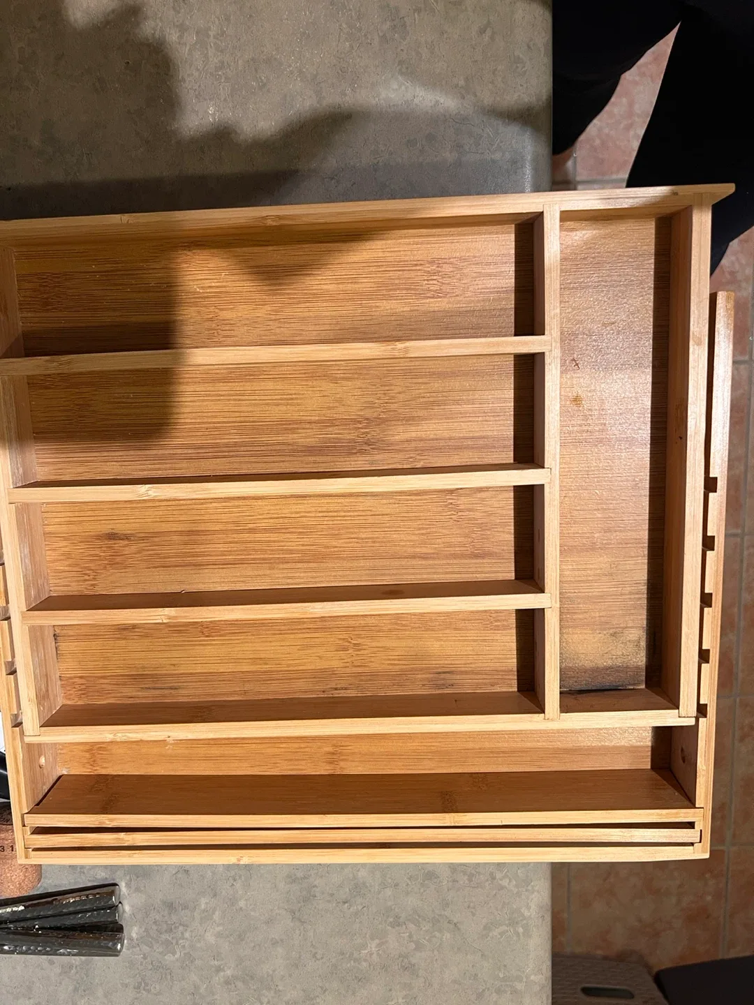 Crate & Barrel Bamboo Expandable Utensil Organizer image indicator(8)