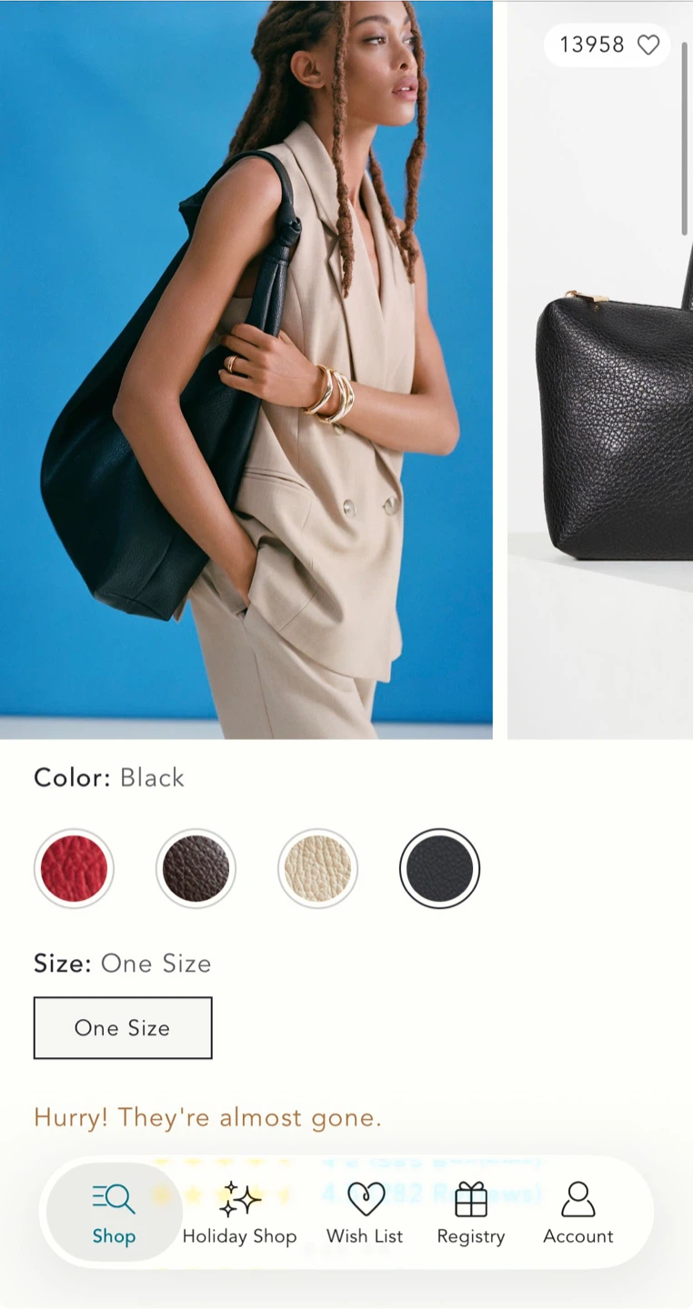 Anthropologie Black The Love Knot Slouchy Bag - photo 3