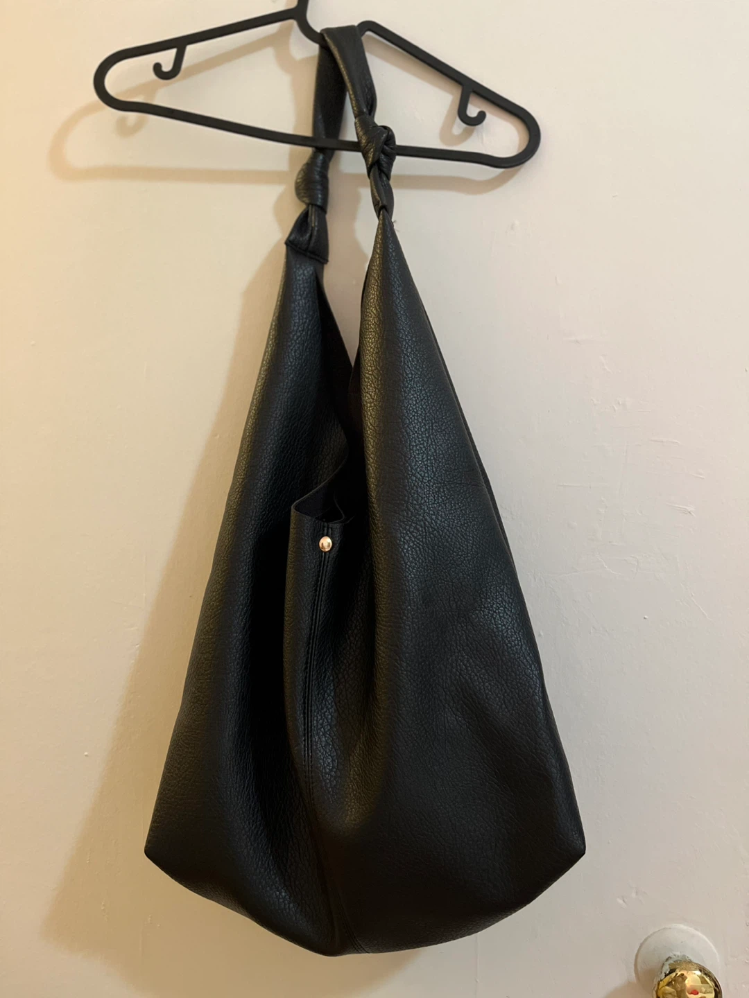 Anthropologie Black The Love Knot Slouchy Bag