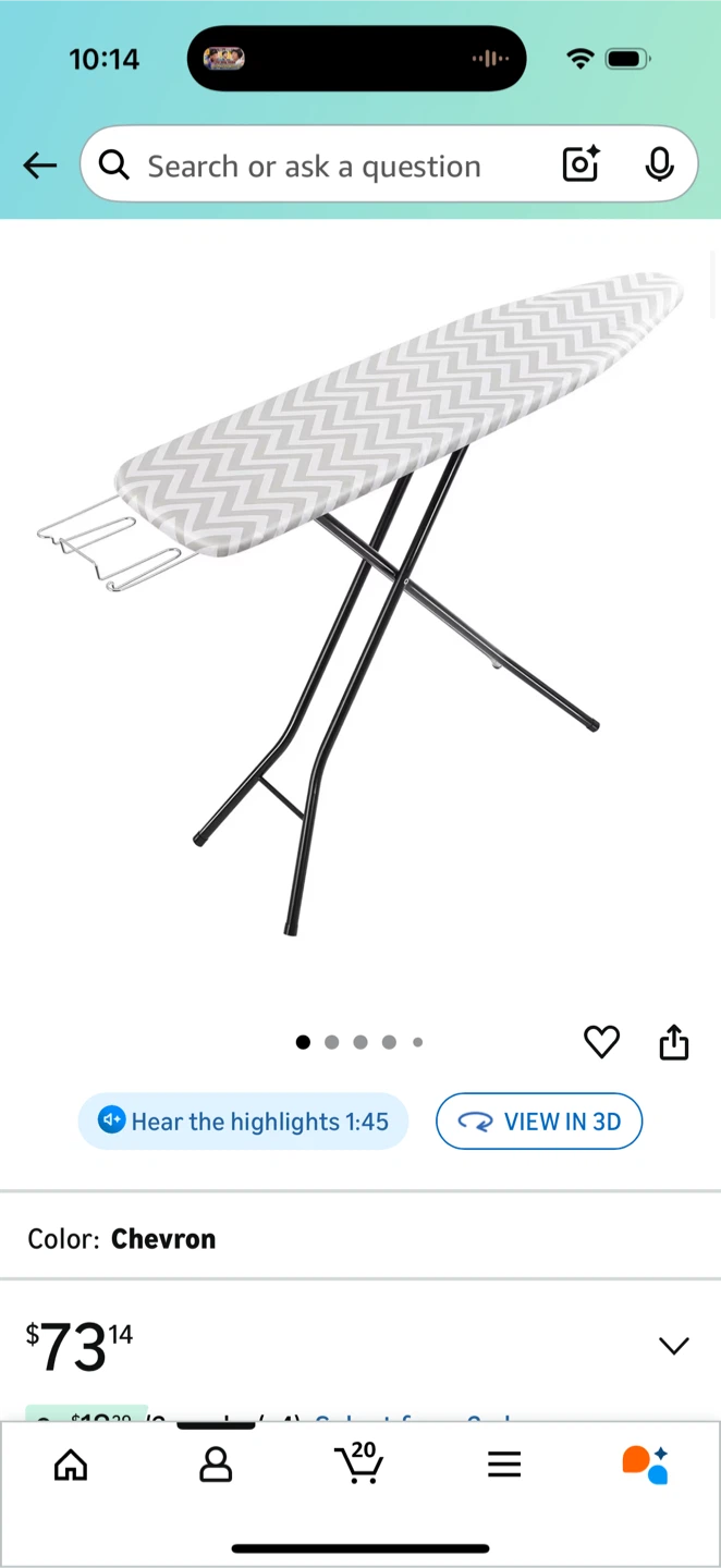 Amazon Basics Ironing Board - Chevron Pattern
