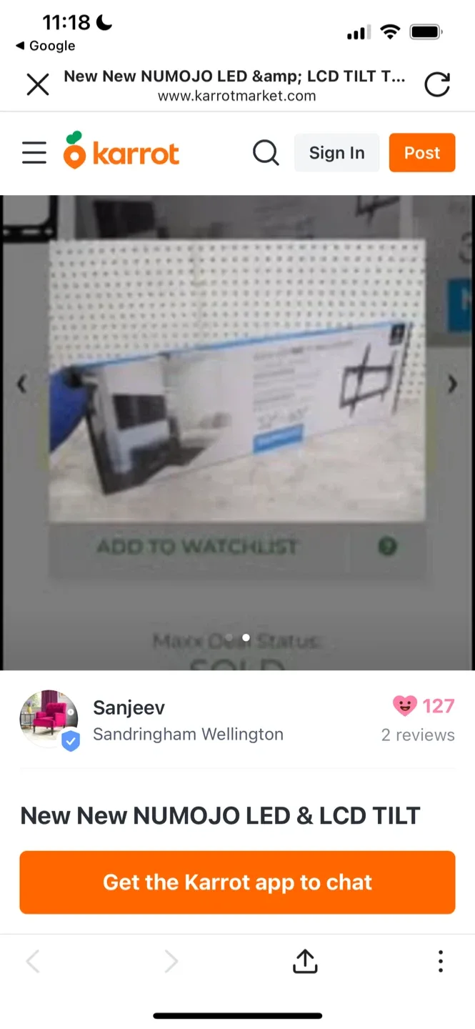 New Numojo LED & LCD Tilt TV Wall Mount image indicator(2)