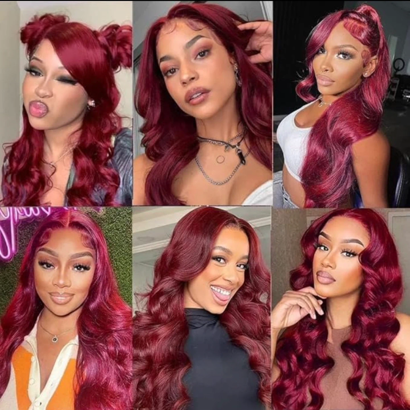 18 Inch Burgundy 13x4 Lace Front Wig - photo 2