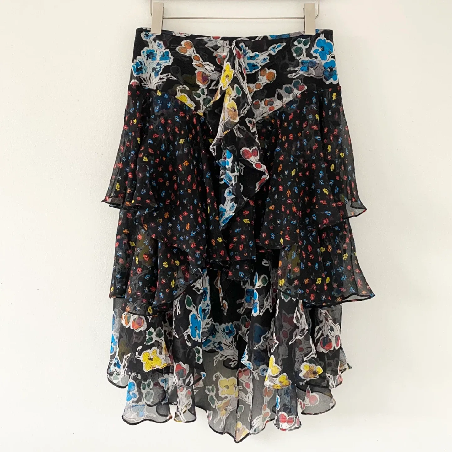 Jason Wu 100% Silk Floral Layered Skirt image indicator(3)