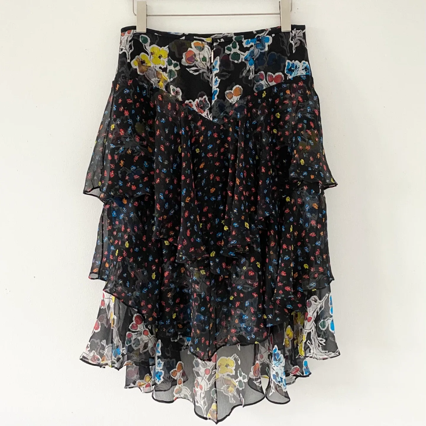 Jason Wu 100% Silk Floral Layered Skirt image indicator(4)