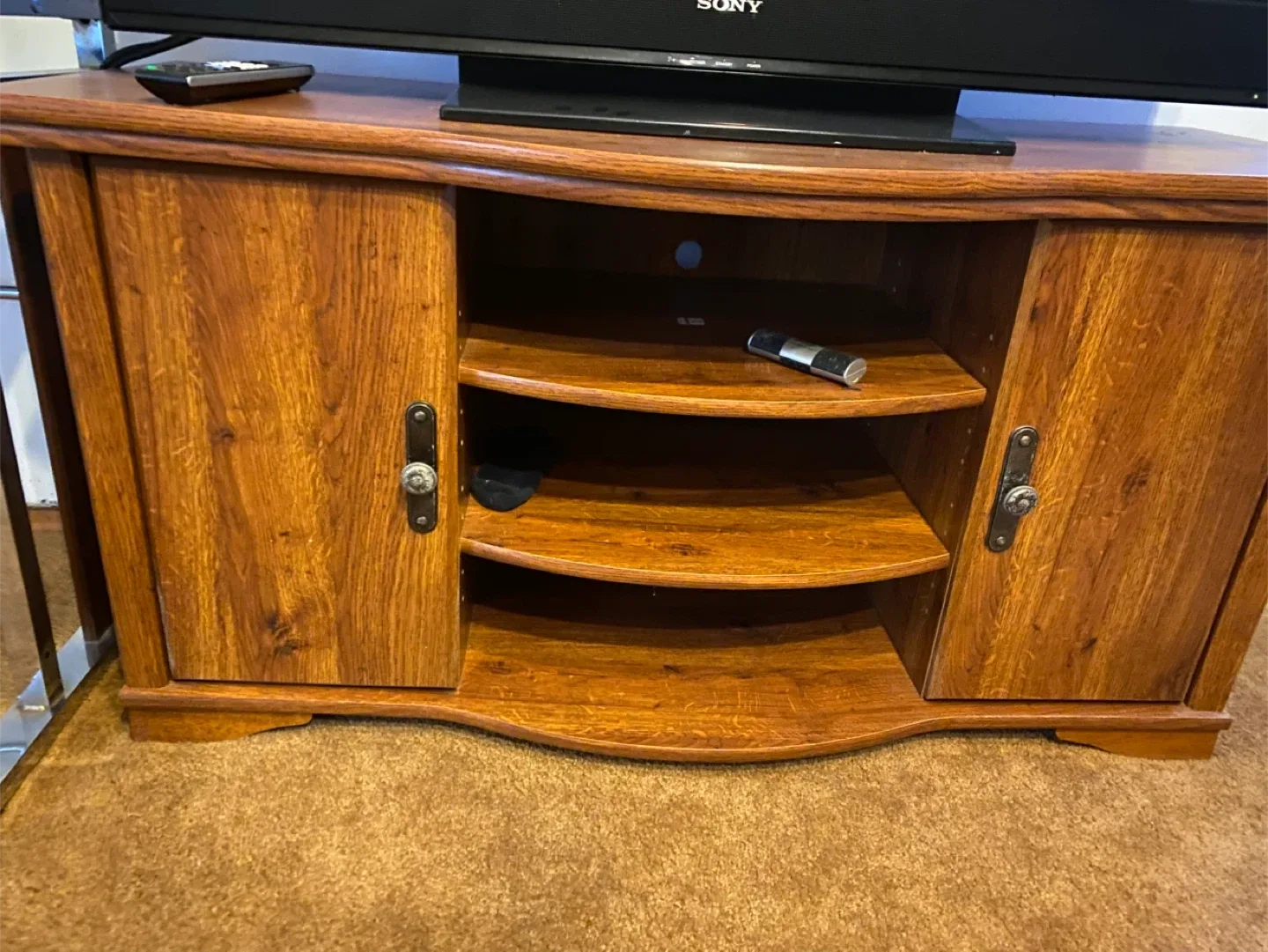 Wooden TV Stand with Storage
