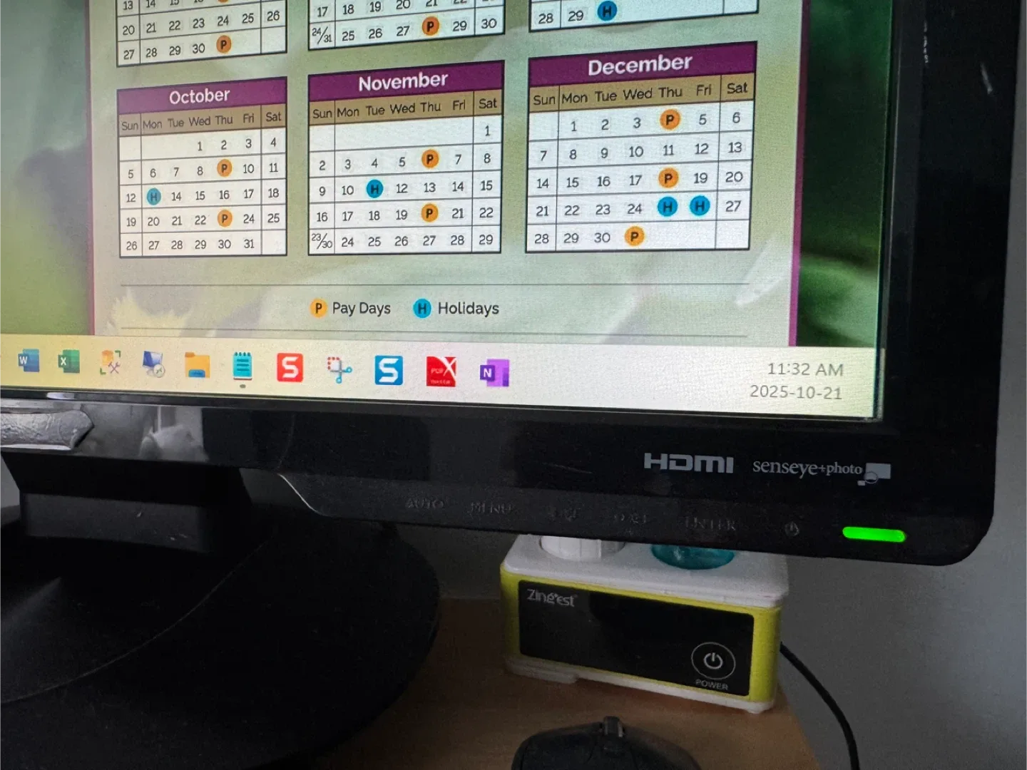 BenQ G2412HD 24 inch Monitor image indicator(3)