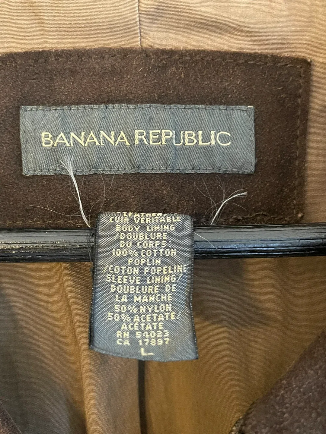 Men’s Brown “Vintage” Banana Republic Suede Button Up Jacket image indicator(4)