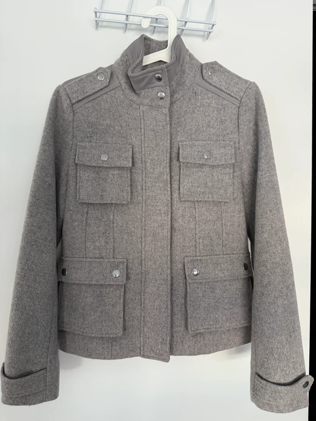 Grey Wool Blend Jacket