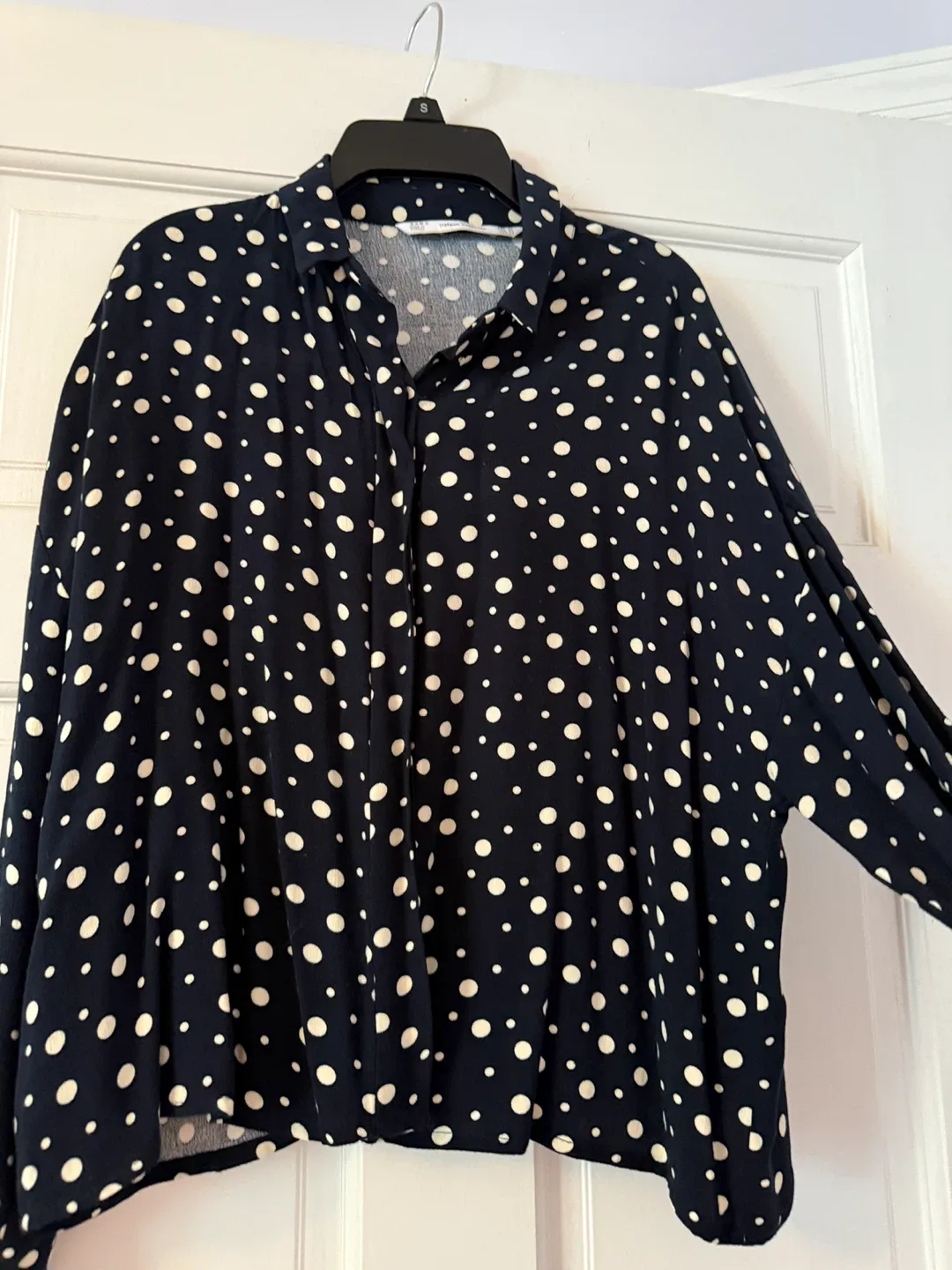 Zara Trafaluc Collection Polka Dot Blouse XS thumbnail