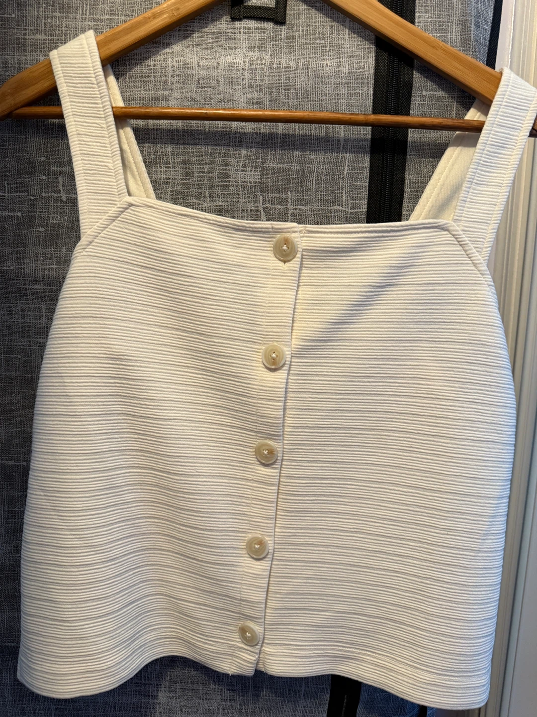 J.Crew Cream Button-Front Tank - Size Small