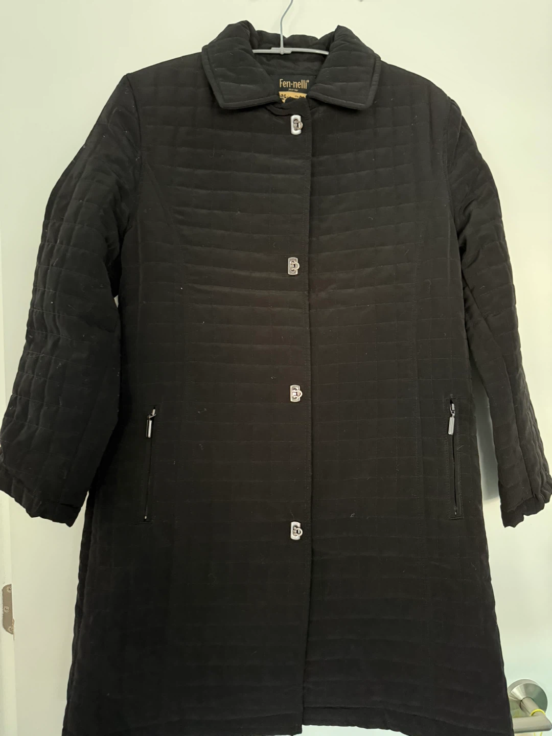 Fen-nelli Black Quilted Coat
