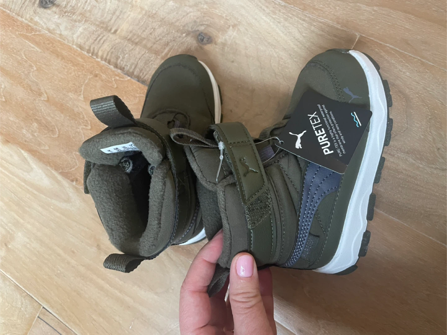 Puma Kids' Snow Boots - Olive Green