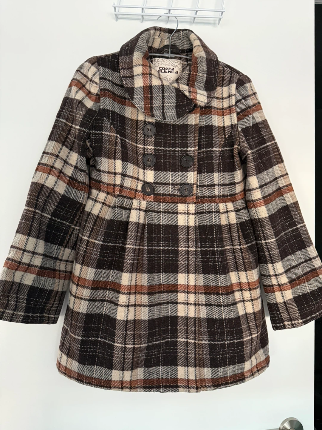 Costa Blanca Plaid Coat