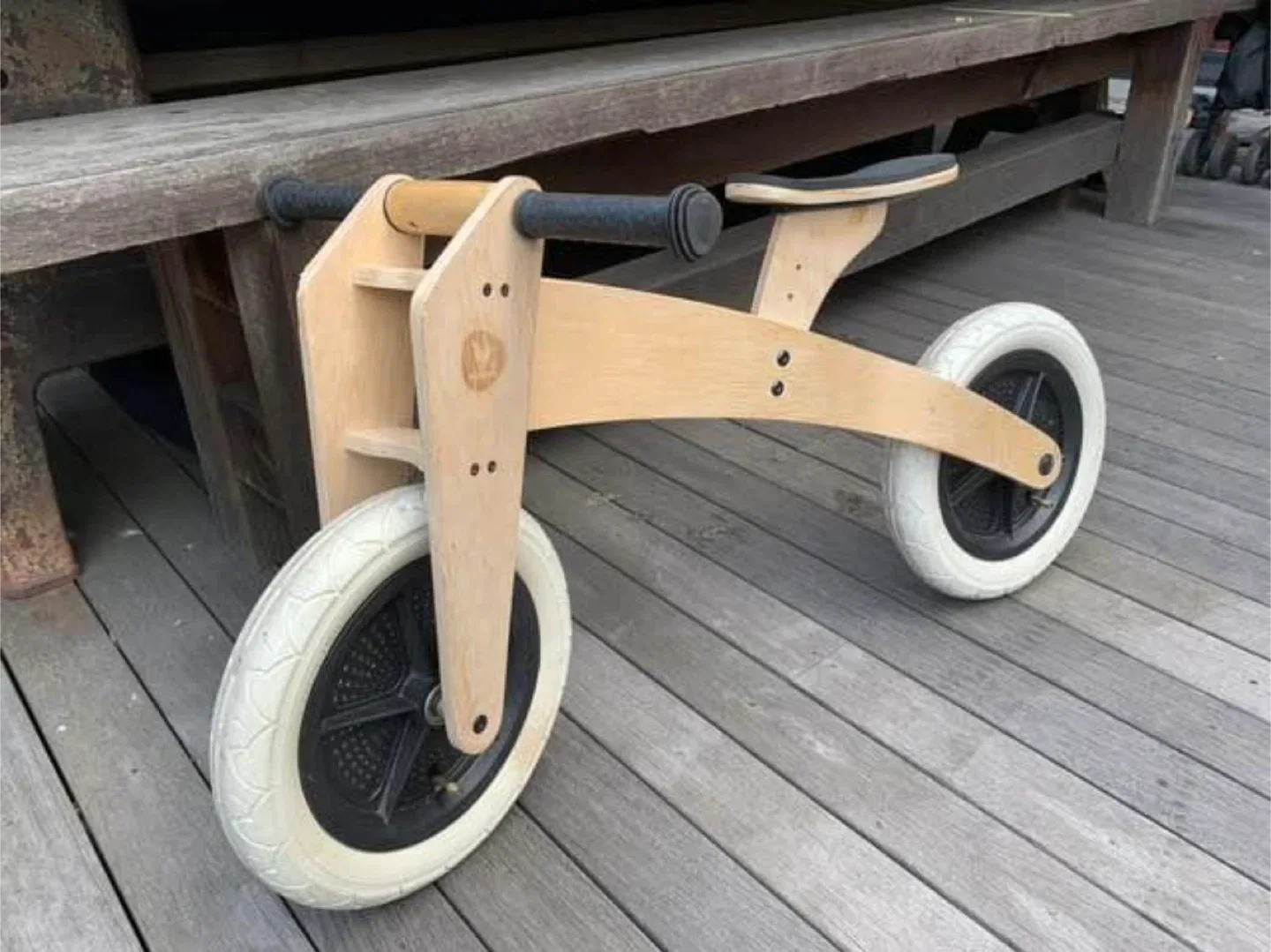 Wishbone 3-in-1 Wooden Balance Bike/Push Trike image indicator(2)