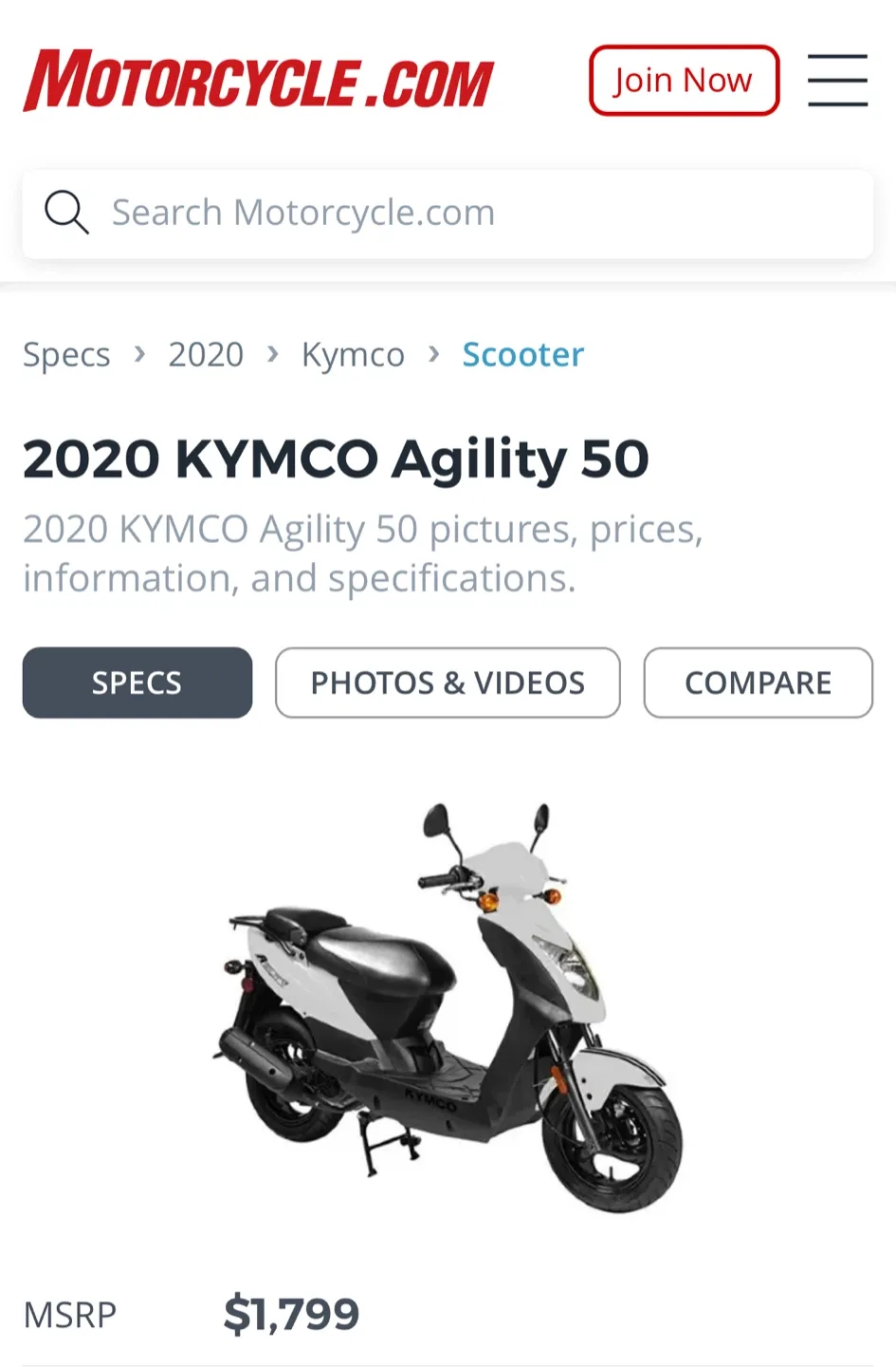 2020 KYMCO Agility 50 - White image indicator(9)