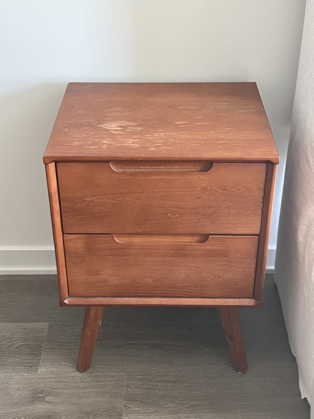 Wooden Two-Drawer Nightstand Set of 2 - photo 2