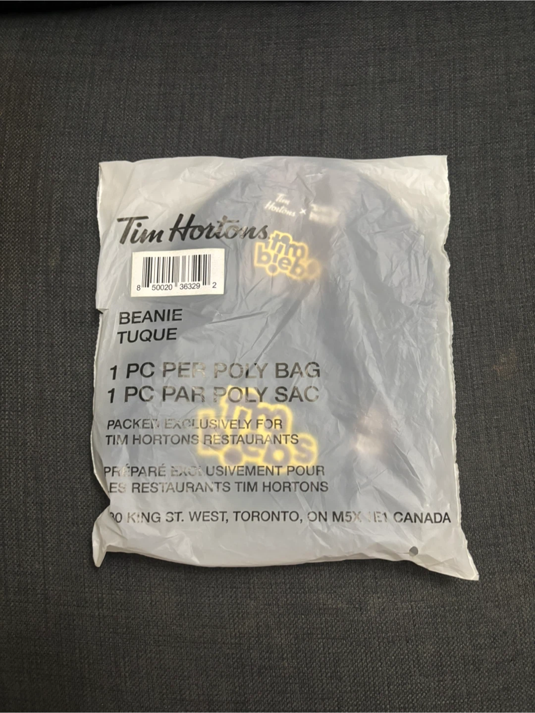 Justin Bieber Tim Hortons Beanie - New in Bag