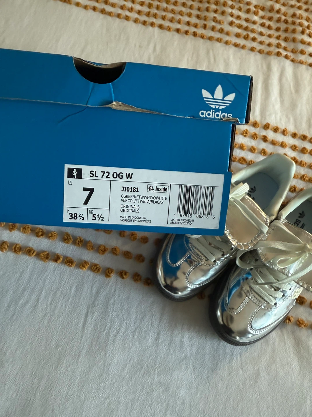 Adidas SL 72 OG W Silver Shoes - US 7