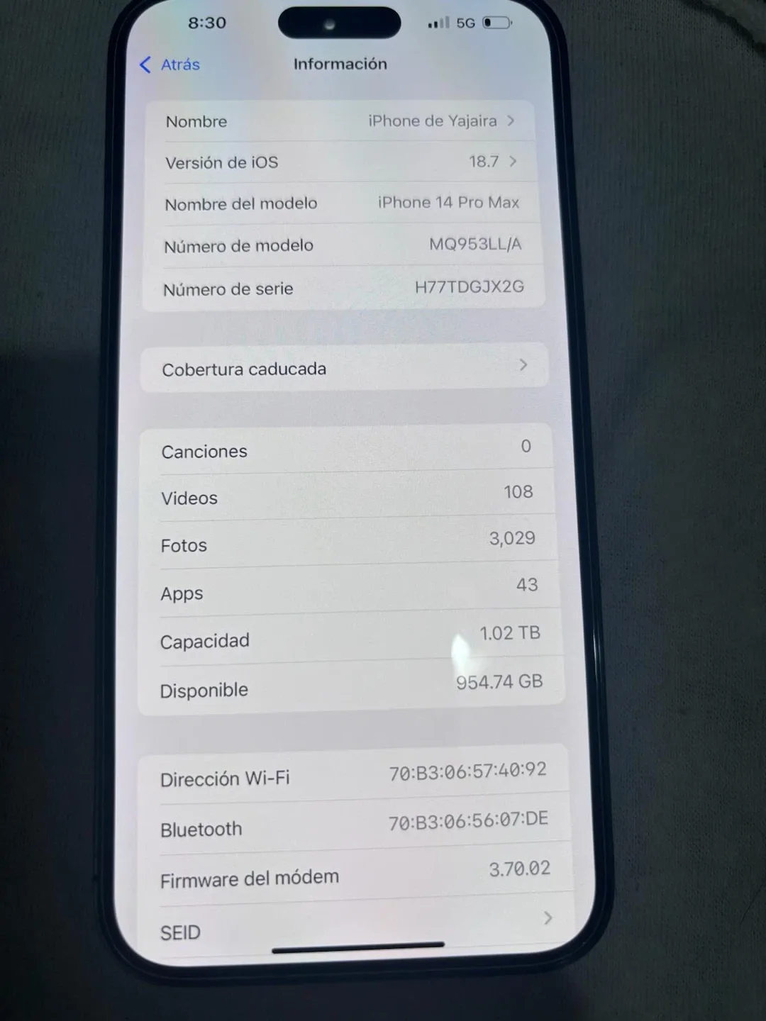 Apple iPhone 14 Pro Max 1.02TB image indicator(3)