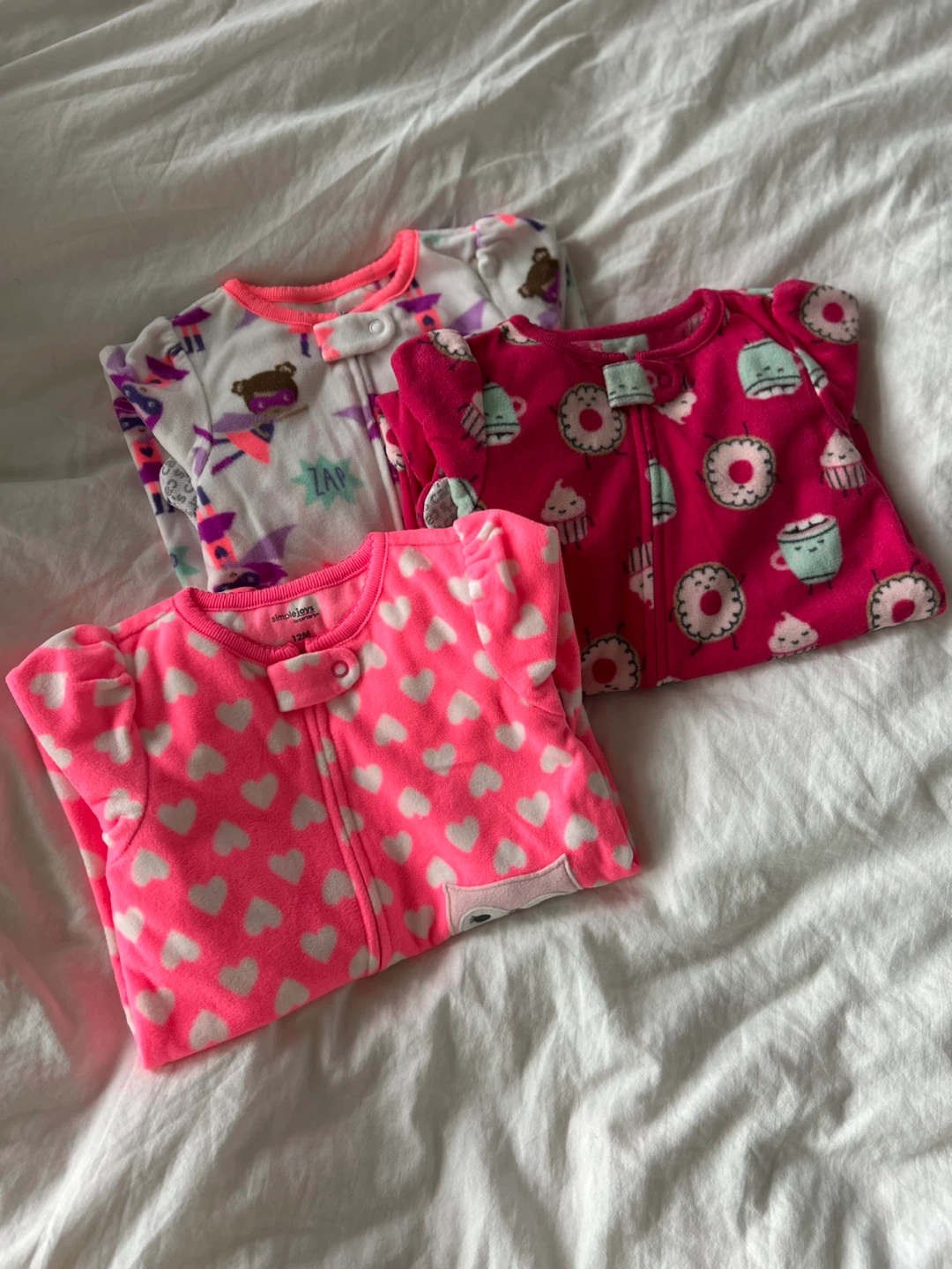 NWOT- Carter's Simple Joys 3-Pack Sleepers - Mixed Prints