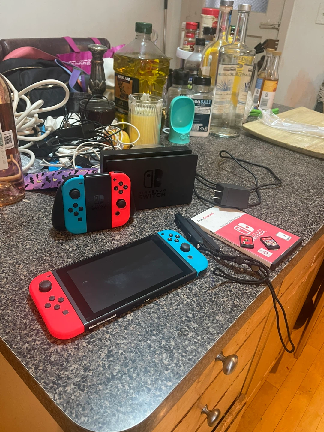 Nintendo Switch V2 Console with games.