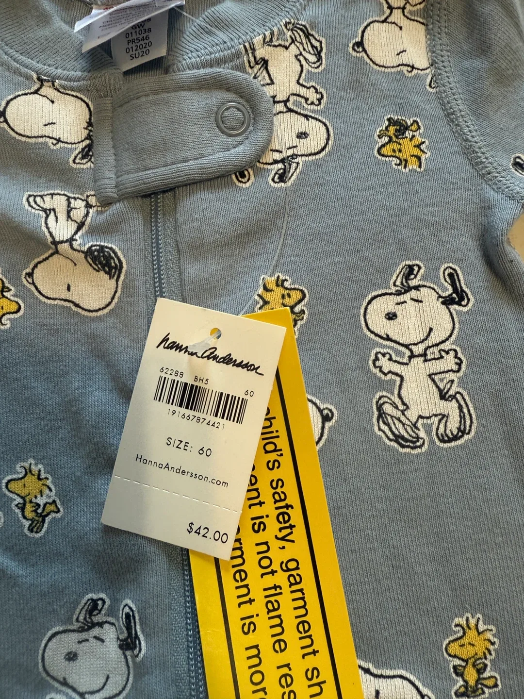 New Hanna Andersson Peanuts Romper (3-6 Months) image indicator(2)