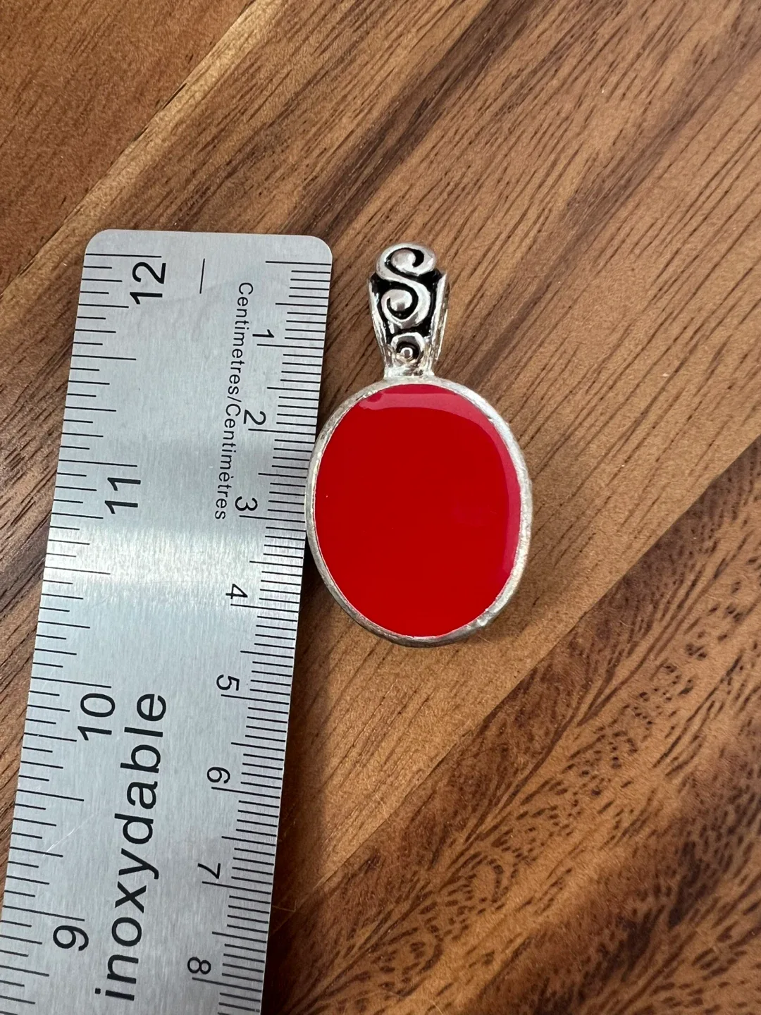 Vintage Red Stone Pendant for Necklace image indicator(5)