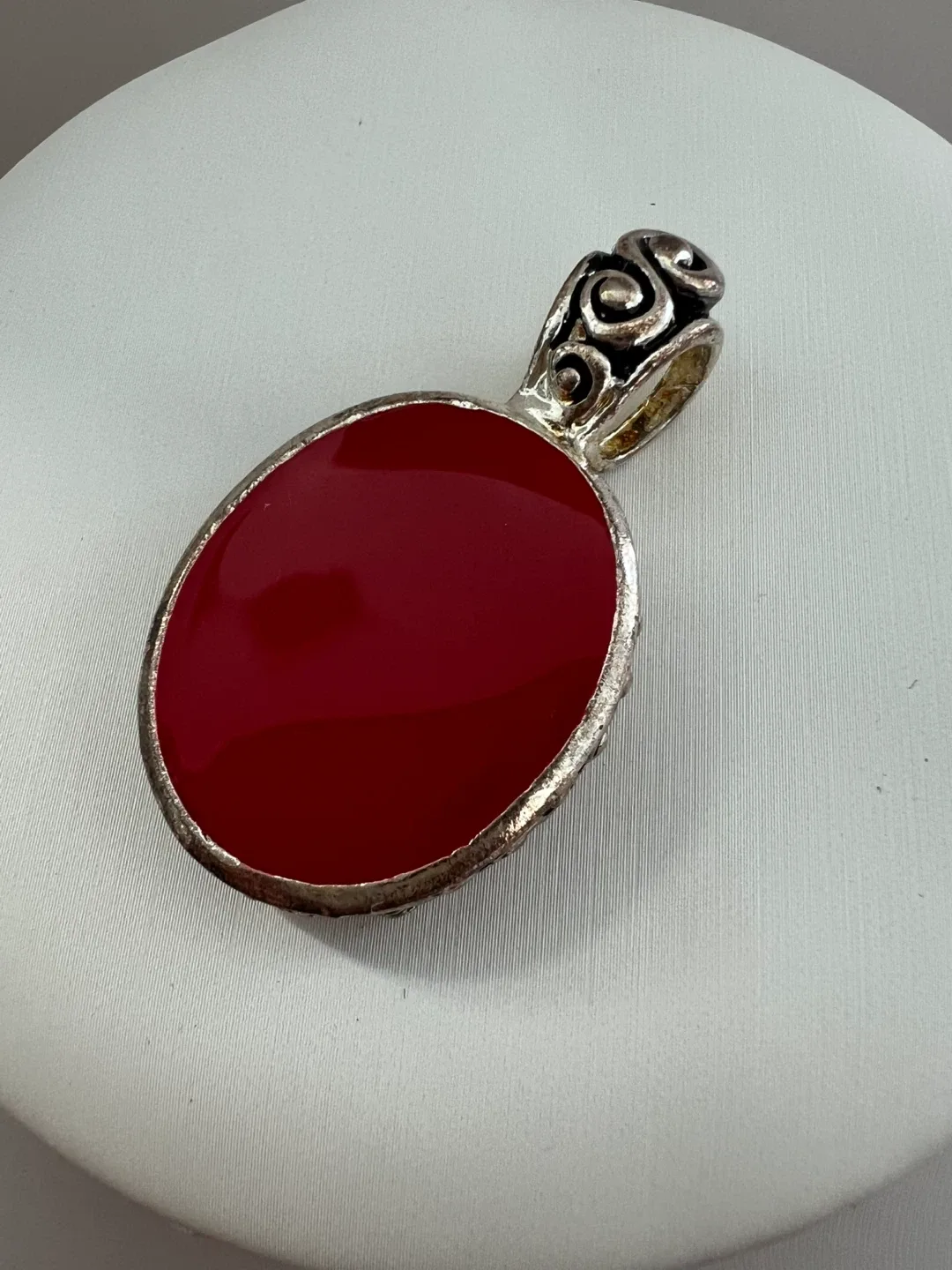 Vintage Red Stone Pendant for Necklace image indicator(4)