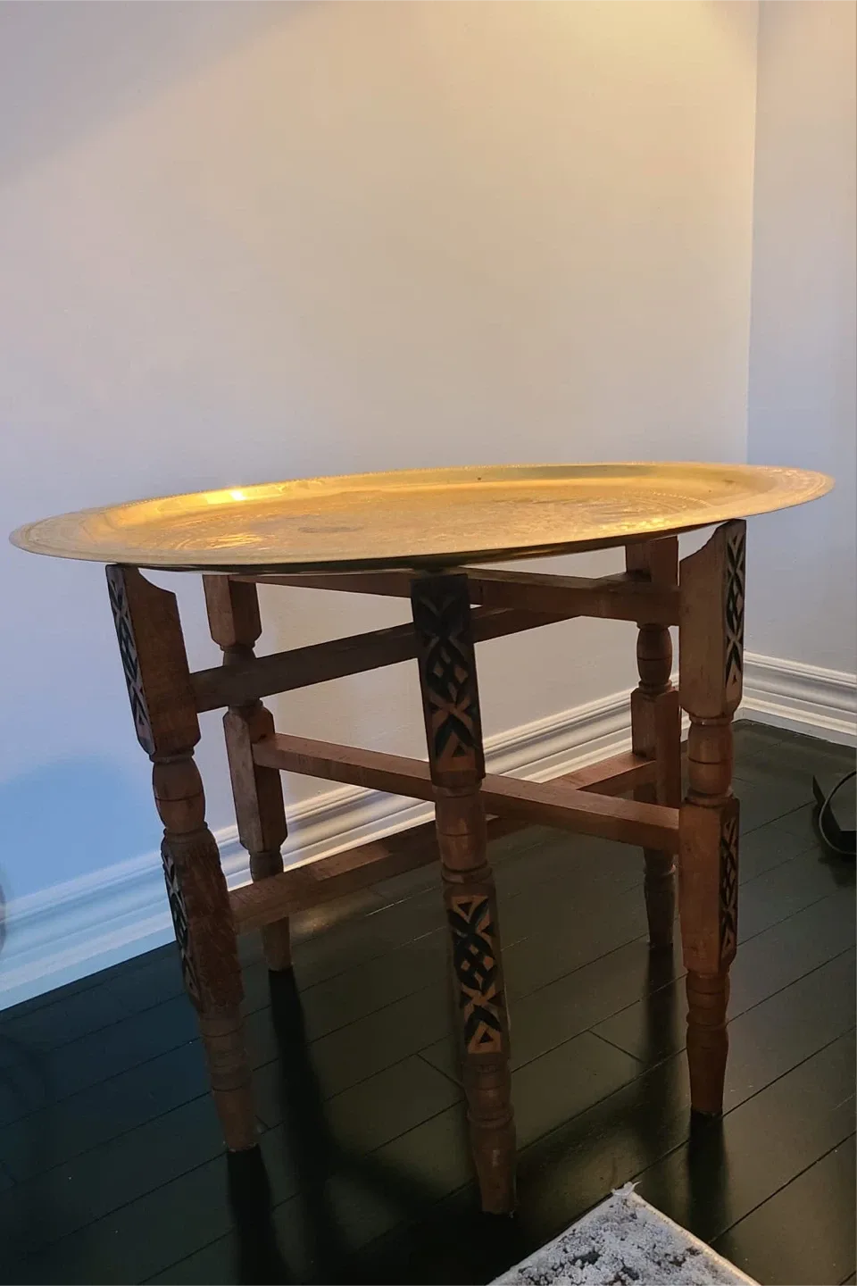 Vintage Brass Tray Table thumbnail