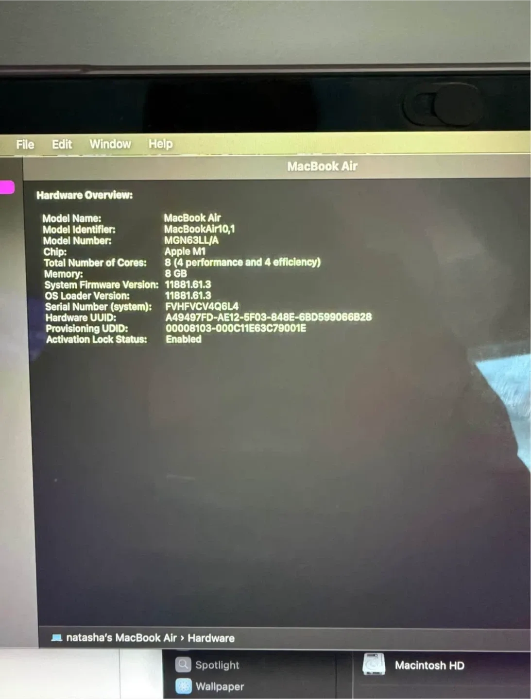 MacBook Air M1 with Purple Keyboard Cover image indicator(5)