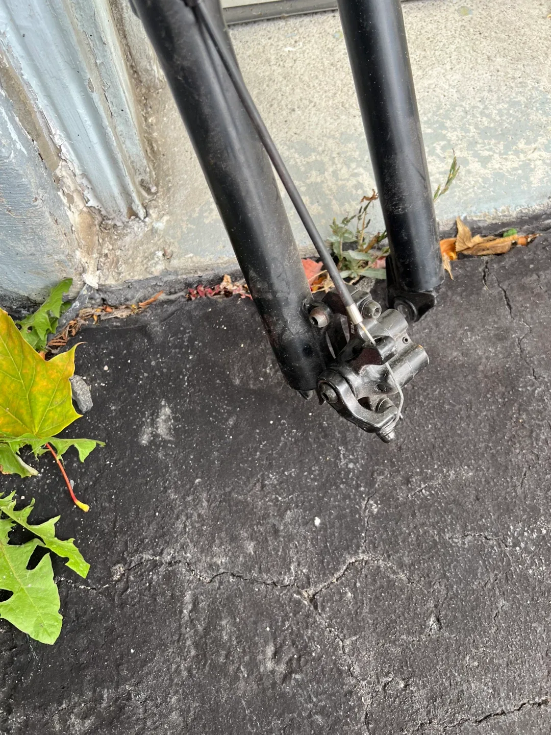 Used Bicycle Fork with front brake and cable assembly