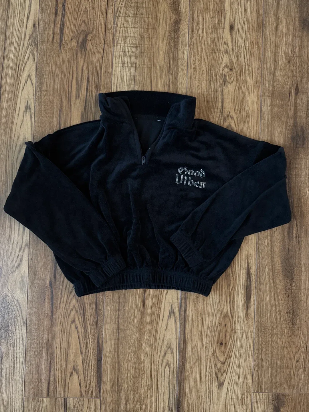 Kids - Black velvet Pullover Size 7/8 thumbnail