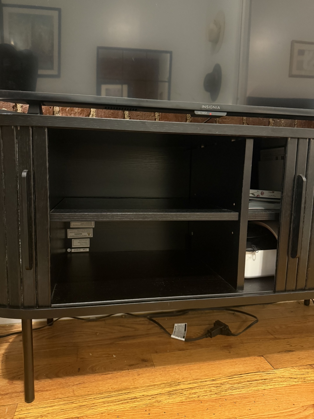 Black Media Console Cabinet - 47.25" x 21.9" - photo 2