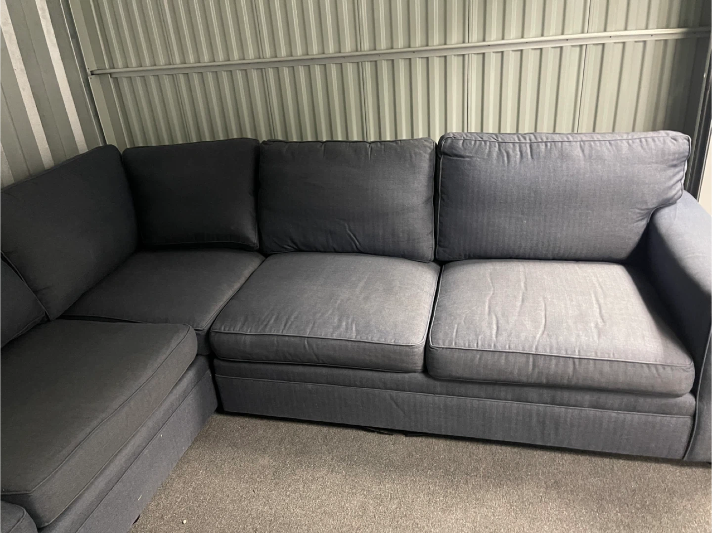 Pottery Barn Gray Sectional Sofa - photo 2