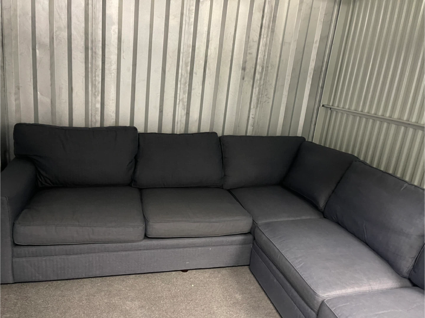 Pottery Barn Gray Sectional Sofa - photo 4