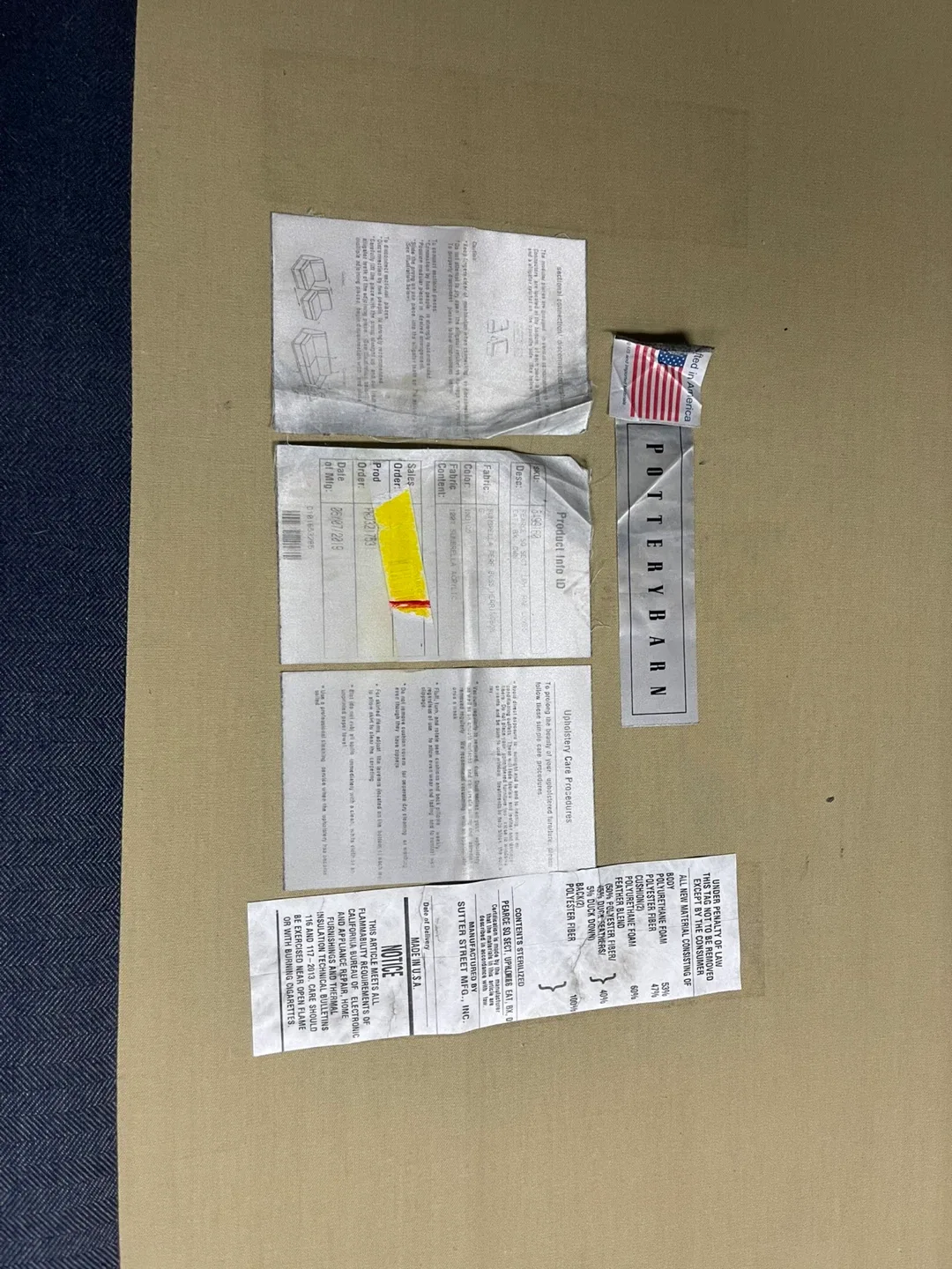 Pottery Barn Gray Sectional Sofa image indicator(5)