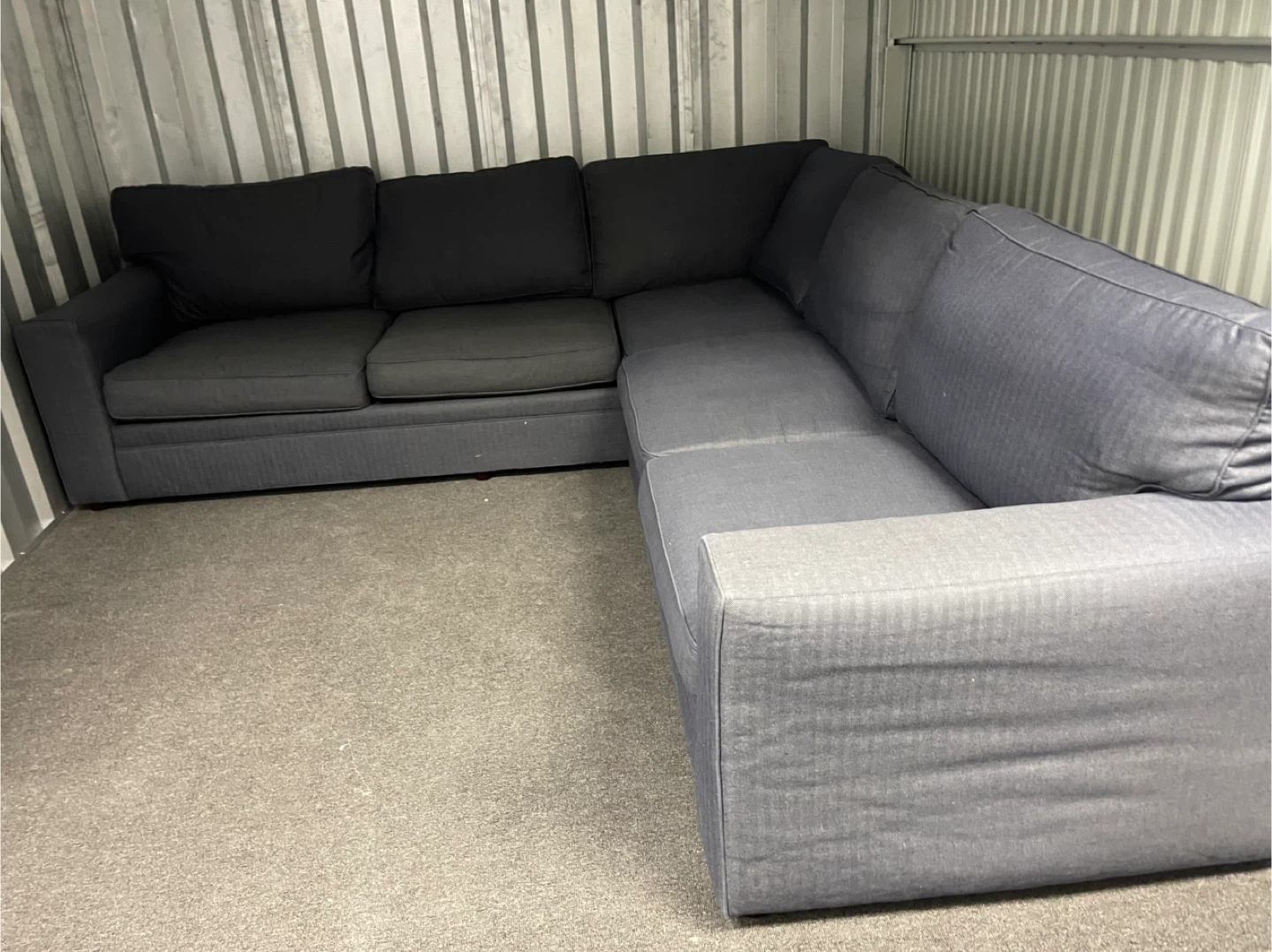 Pottery Barn Gray Sectional Sofa