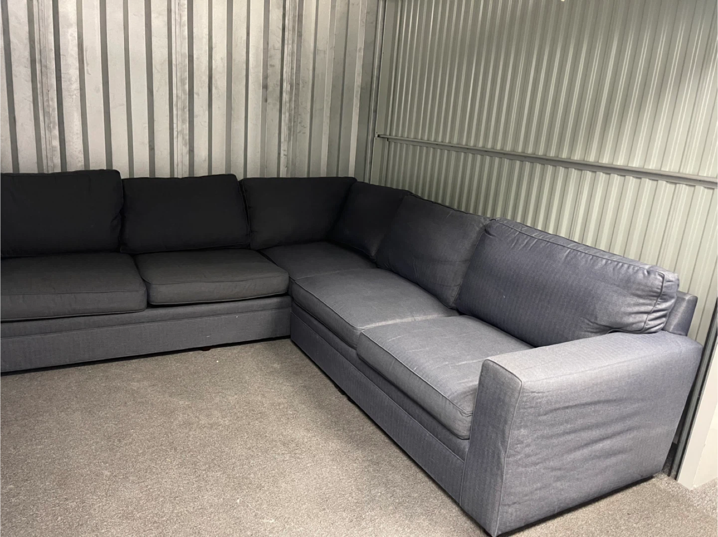 Pottery Barn Gray Sectional Sofa - photo 3