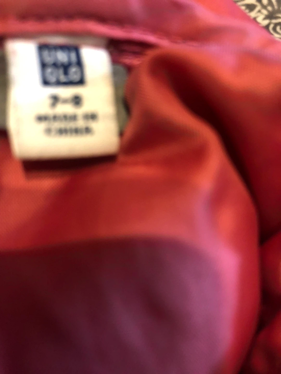 UNIQLO Puffer Jacket - Size 7-8 - Red - photo 2