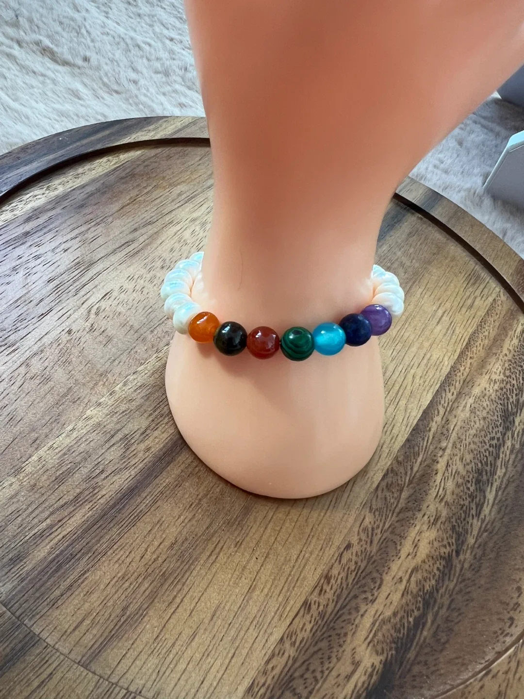 Chakra Bracelet with Semi-Precious Stones and Natural Pearls image indicator(3)