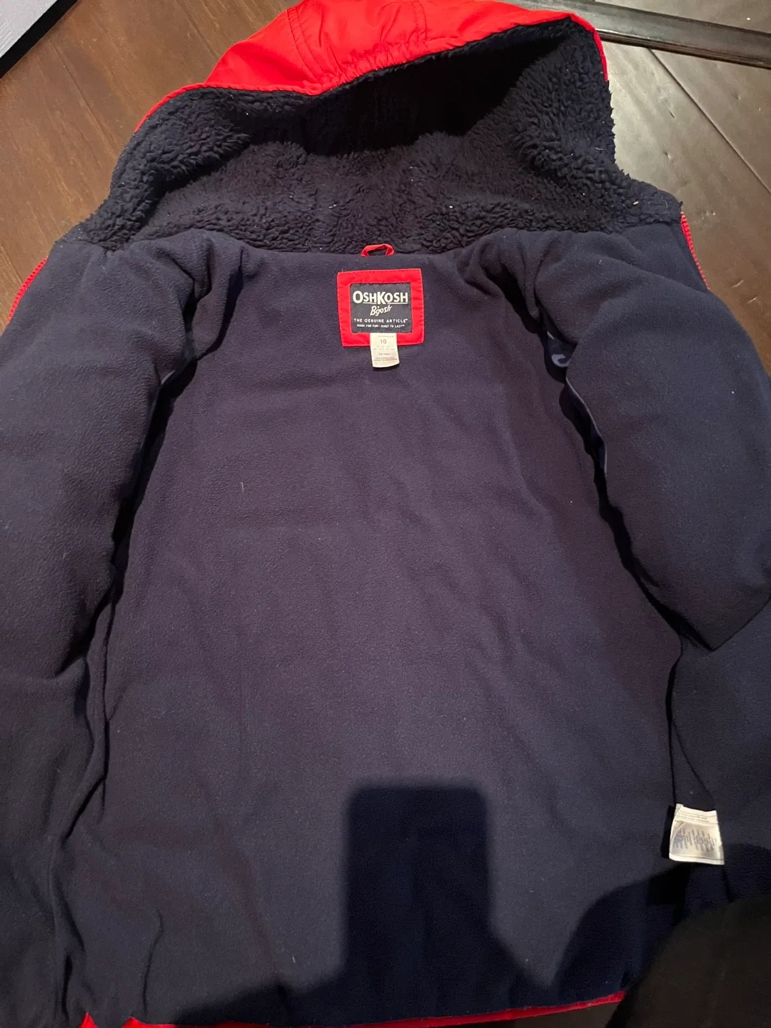 OshKosh B'Gosh Red Puffer Jacket, Size 5 image indicator(2)