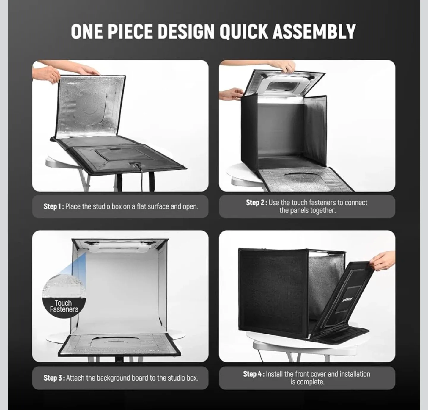 NEEWER 50cm Folding Soft Photo Studio Light Box image indicator(8)